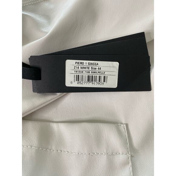 Pinko White Faux Leather Women’s Jacket - Picture 12 of 15